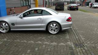 MERCEDES BENZ SL500 AMG MAßGESCHNEIDERTE SPORTAUSPUFFANLAGE WWWAUSPUFFPUNKTDE [upl. by Nileuqcaj]