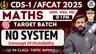 No System  Target Batch CDS1AFCAT 2025  MATHS  Free SLV Batch  By Narvariya Sir [upl. by Douglass886]