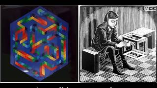 Parallelism between Escher and Vasarely [upl. by Atnek]