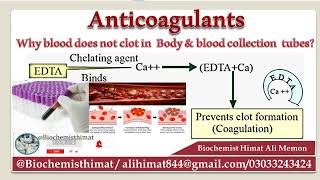 Introduction to Anticoagulants  EDTA  Properties  importance classification of anticoagulants [upl. by Ettenrahs]