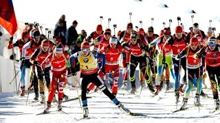 Massenstart Frauen Pokljuka  21 Dezember 2014 [upl. by Tresa]