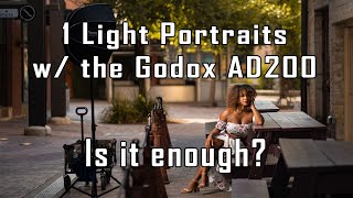 1 Light Portraits w the Godox AD200  Is it Enough [upl. by Nehgem]