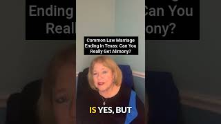 Common Law Marriage Ending in Texas Can You Really Get Alimony [upl. by Apurk]