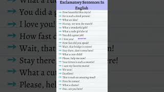 Exclamatory Sentences in Englishlearnenglish englishsentence english ielts ieltsspeaking [upl. by Thurlow]