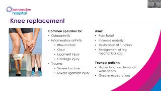 Benenden Hospital webinar Treatment for knee osteoarthritis [upl. by Nadda403]