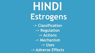 Estrogens  Classification Regulation Actions Mechanism Uses amp Adverse Effects HINDI [upl. by Enitsua524]