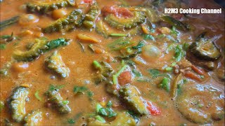 Andhra Village Style Kakarakaya Recipe  Hw to Prepare Kakarakaya Gravy  Yummy Bitter Gourd Cuisine [upl. by Teragramyram]