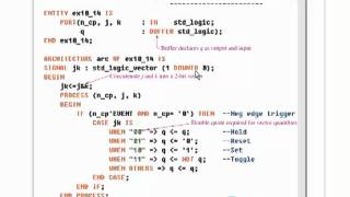 sec 10 07 vhdl EdgeTriggered JK FlipFlop with VHDL Model [upl. by Pogue]