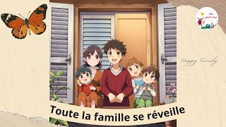 chanson toute la famille avec les paroles ✔ apprendre le Français [upl. by Hildegard]