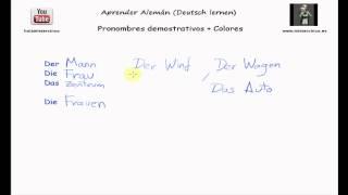 PRONOMBRES DEMOSTRATIVOS Y LOS COLORES APRENDER ALEMAN con MisterCinco [upl. by Acirema]