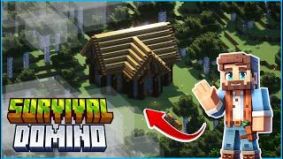 Construiesc o Casa pe Minecraft Survival cu Domino [upl. by Suhsoj]