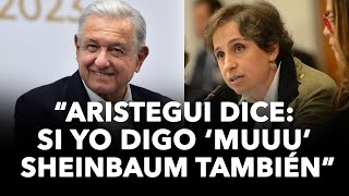 Aristegui se burla de AMLO y Sheinbaum en conferencia de Harvard [upl. by Seibold341]