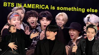 SUB Koreans React To Bts In America is something else [upl. by Frodina490]