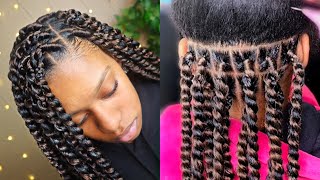 Passion Twist Tutorial  •New Wrapping Method •Braidsbytyti [upl. by Binnings470]