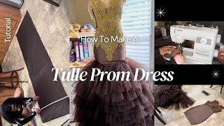 How to make a Tulle Prom Dress  Tutorial [upl. by Carbone773]