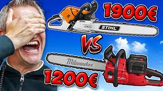 MILWAUKEE schlägt STIHL MS 500i gegen 6 PS Akku Kettensäge  WERKZEUG NEWS 318 [upl. by Alphonsa737]