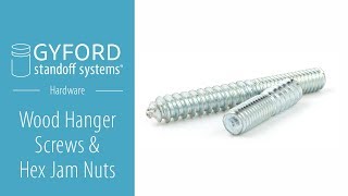 How To Install Wood Hanger Screws Using Hex Jam Nuts [upl. by Mylander648]