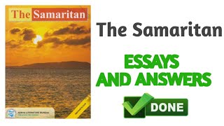 The Samaritan setbookEssay questions [upl. by Savinirs]