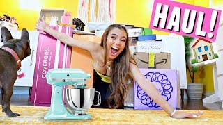 MOVING IN HAUL🏠🛍️ New kitchen appliances blankets amp makeup [upl. by Oivalf691]