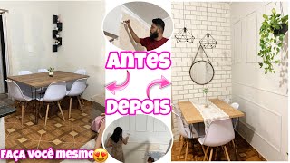 REFORMANDO E DECORANDO SALA DE JANTAR DO ZERO 😍 SALA DE JANTAR  Família Coelho [upl. by Adnauqaj196]