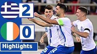 GREECE VS IRELAND  1 0   HIGHLIGHTS  UEFA NATIONS LEAGUE [upl. by Hakceber]