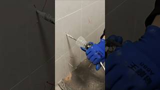 Tile hollow repair process  good tools and machinery make the job easy [upl. by Repsac615]