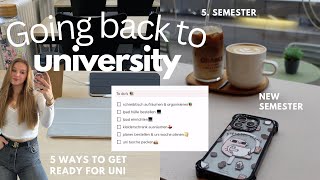 UNI  5 ways to get ready for the NEW SEMESTER  5 Semester  Studium  Tipps [upl. by Ditter]