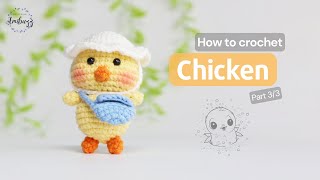 519  Chicken Amigurumi 33  Crochet Animal  Amigurumi Beginners Tutorial  Amibuzz [upl. by Revert596]