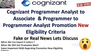 Cognizant Associate Promotion CTS Quarterly Promotion 2024CTS Promotion New Eligibility Criteria [upl. by Lavine]