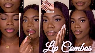 BEST NYX Butter Gloss Lip Combos on DARK SKIN [upl. by Seugram]