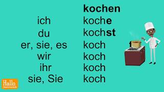 Deutsch lernen A1  Verben im Präsens konjugieren [upl. by Elocn268]