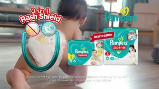 Help prevent diaper rashes with NEW Pampers Pants 2in1 rash shield [upl. by Fridlund]