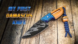 Making My First Damascus Knife [upl. by Notnerb]