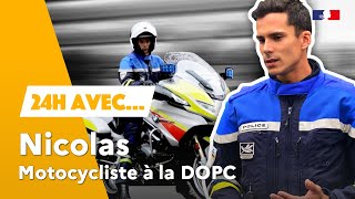 24H AVEC Nicolas Commissaire motocycliste à la DOPC 👮🏍️ [upl. by Bonar585]