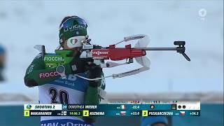 DOROTHEA WIERER 20 secSchießen Pokljuka Sprint 2018 [upl. by Noirrad207]