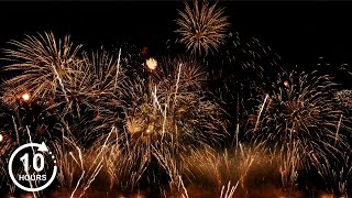 10 HOUR FIREWORKS SOUNDS  VIDEO amp AUDIO  BEAUTIFULL SHOW  FOR CATS AND DOGS [upl. by Spevek158]