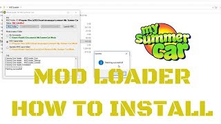 How to install MSC Mod Loader  install mods Tutorial  My Summer Car 37 [upl. by Oliy]