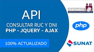 ✅API CONSULTA RENIEC DNI Y RUC CON PHP ✅ METODO 2023 ACTUALIZADO [upl. by Tippets]