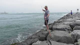 Moriches Inlet Jetty Fishing 2021 [upl. by Iclehc423]