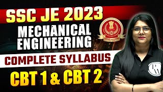 SSC JE 2023  SSC JE Mechanical Syllabus 2023 For CBT 1 amp CBT 2  Mechanical Engineering [upl. by Emerald345]