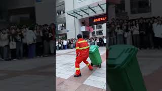 irefighter Shows Off Insane Breakdance Skills on the Street  streetdancer dancevibes urbanstyl [upl. by Anayet121]