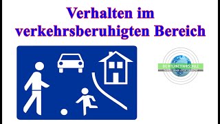 Verhalten im verkehrsberuhigten Bereich  Fahrstunde  Prüfungsfahrt  Schrittgeschwindigkeit [upl. by Glen]