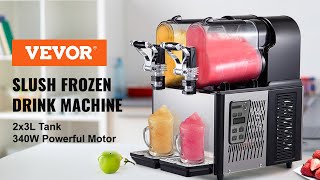 VEVOR Commercial Slushy Machine Home Slush Frozen Drink Machine with Automatic Clean [upl. by Lait]