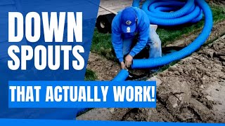 Underground Buried Downspout Drain For Beginners  Pro Tips and Tricks With Must See Bonus Footage [upl. by Nehemiah549]