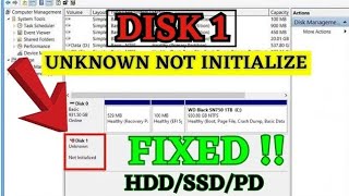 HDD unknown Not initialized in Windows 10 under Different Situations  MBR Rebuild Problem [upl. by Neros236]