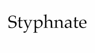 How to Pronounce Styphnate [upl. by Attalie]