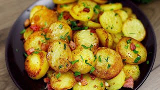 Ein einfaches und schnelles Rezept für Kartoffeln mit SpeckKöstliches Abendessen in wenigen Minuten [upl. by Ahsiat]