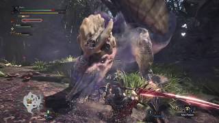 MHWorld Beta Anjanath Long Sword solo 455 [upl. by Haelhsa]