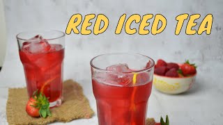 RED ICED TEA RECIPE  115  SUMMER DRINK [upl. by Atniuqal868]