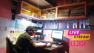 STUDY WITH ME LIVE 12HOURS💥💥 Jee DAY65 Rain sounds ⚡🌧️🌨️✨ [upl. by Attenahs]